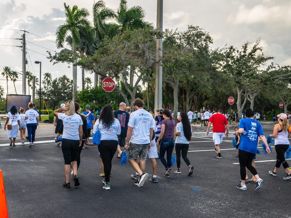Petland Miami team walking for Autism Awareness at Autism Speaks Walk. 