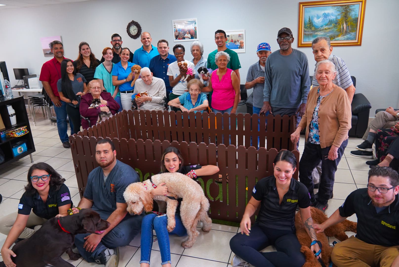 Petland Puppies Visit Friends at Adult Day Care